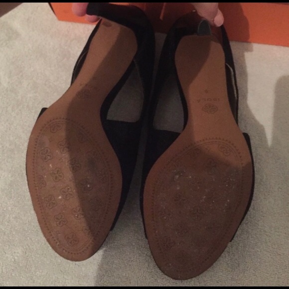 Isola Black Peep Toe Heels - Picture 5 of 6